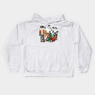 Camo Christmas, illustration, design, holidays Kids Hoodie